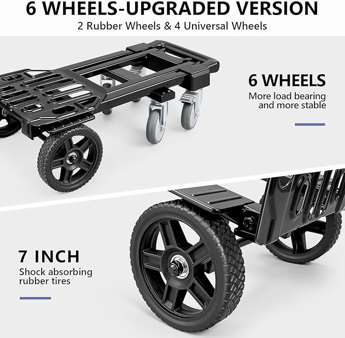 KEDSUM 4-in-1 Convertible Dolly Cart