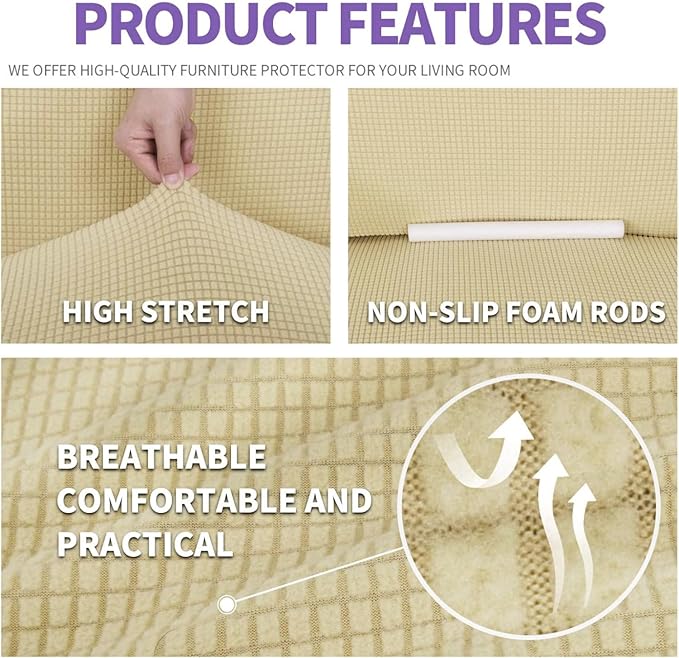 ZNSAYOTX Super Stretch Chair Slipcover Universal Sofa Chair Covers