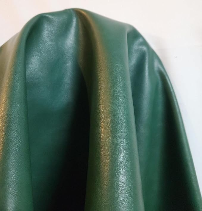 Hunter Green Soft Faux Leather Fabric PU Leather by The Yard Synthetic Pleather