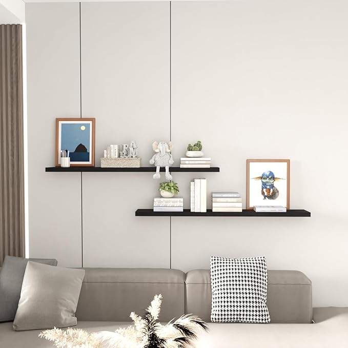 SAUMONIERES 48 Inch Floating Wall Shelves