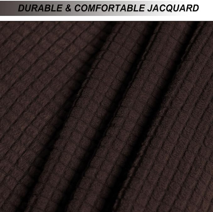 NeColorLife Stretch Ottoman Cover Square Soft Knitted Jacquard Washable Thick