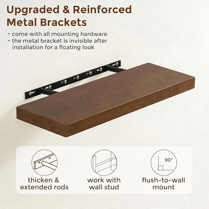 fuqing Wood Floating Shelves | 24 Inch Floating Shelves