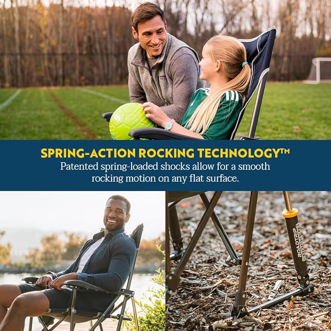 GCI OUTDOOR RoadTrip Rocker Camping Chair | Portable, Folding Rocking Chair