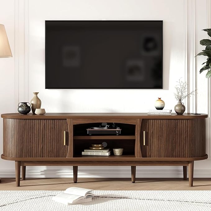 Decofy Mid Century TV Stand for TVs up to 80 Inches, Entertainment Center