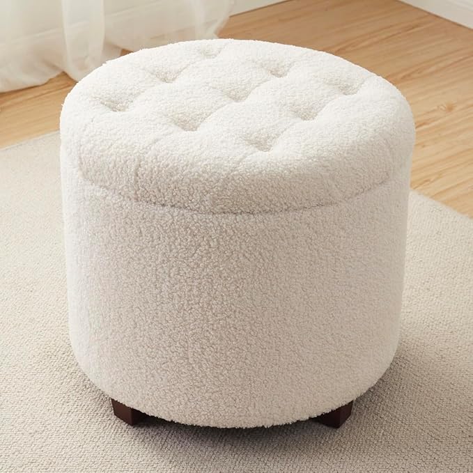Ornavo Home Round Storage Ottoman
