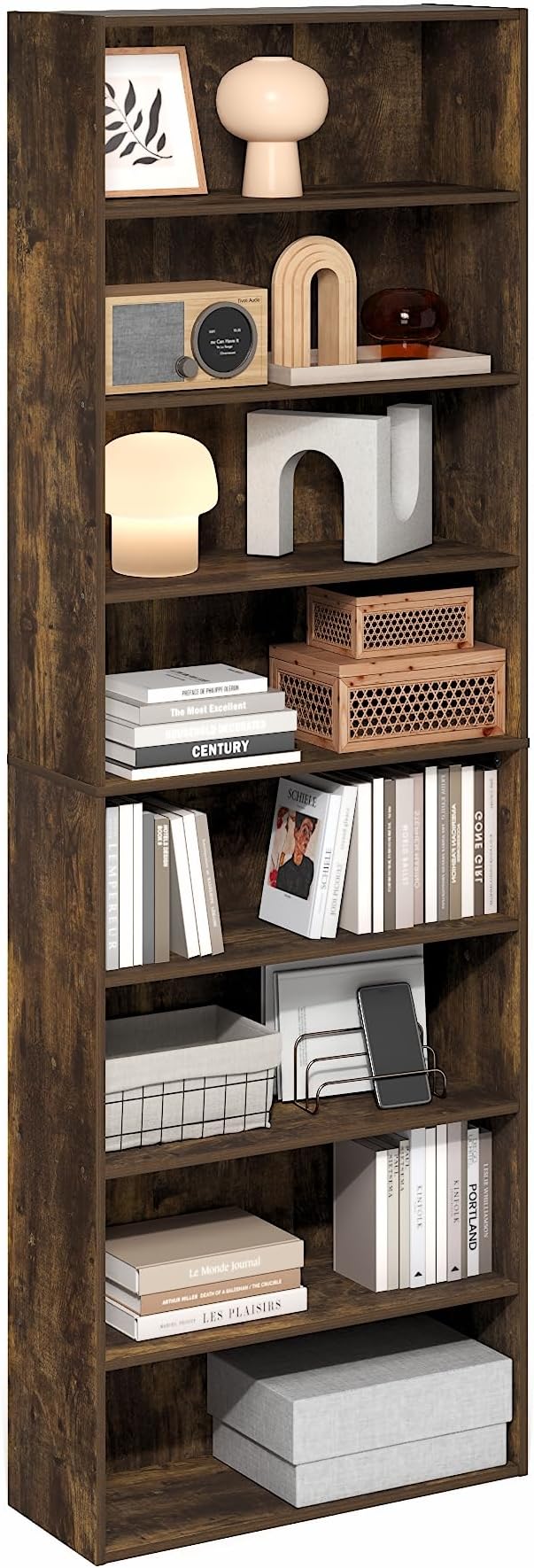 Furinno Basic Book Shelf, 8-Tier Bookcase