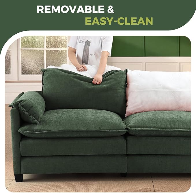 ELUCHANG Oversized 153" Modular Sectional Sofa, Comfy Cloud Couch, L Shaped