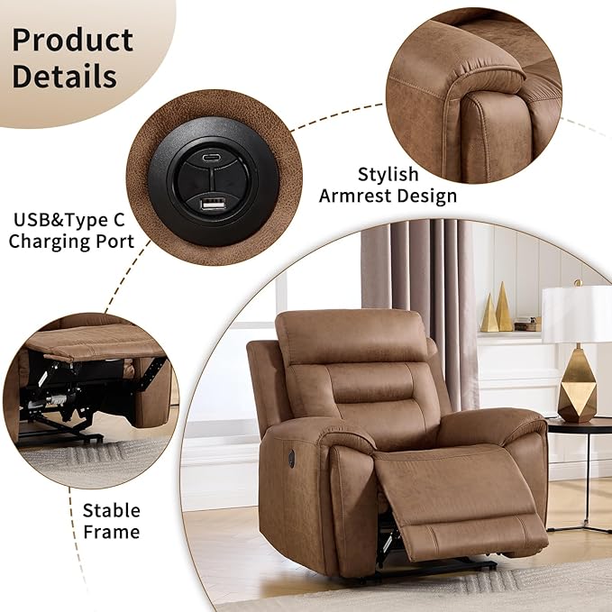 ANJ Power Reclining Loveseat Sofa