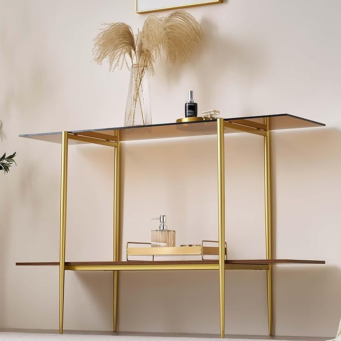 LumFurn Extra Large Glass Console Table