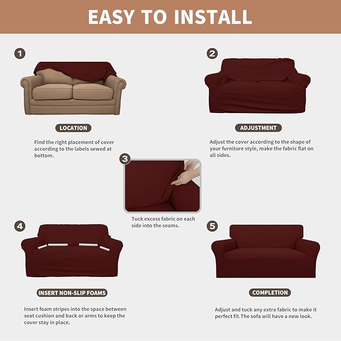 Easy-Going 100% Waterproof Chair Couch Cover, Dual Waterproof Sofa Cover
