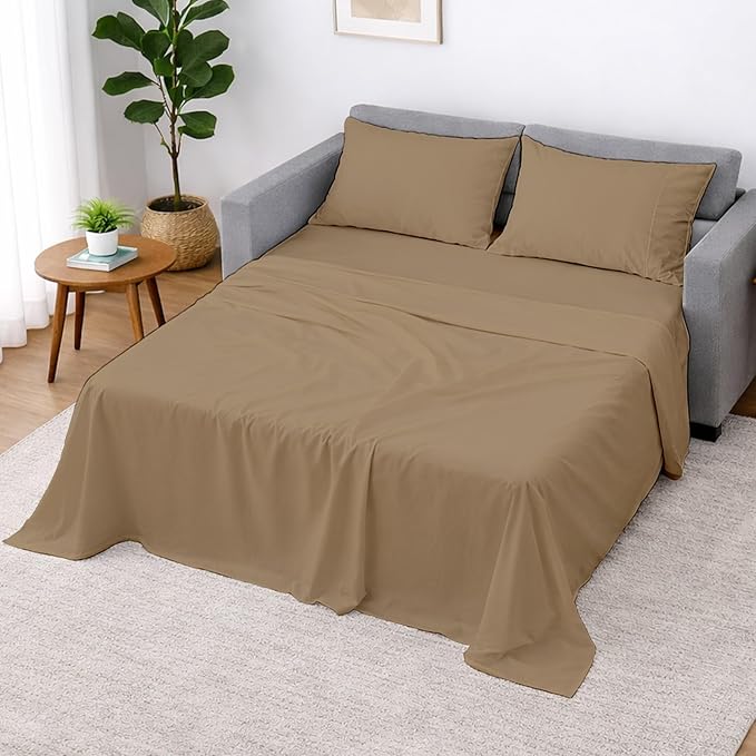Cottington Lane Sleeper Sofa Sheets Full Size, 4 Piece Premium Quality 100%