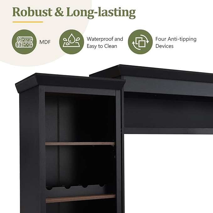 Merax Minimalist Entertainment Wall Unit Set