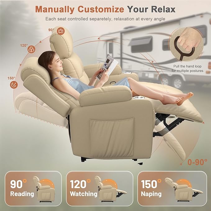 RV Loveseat Recliner Sofa, Wall Hugger Recliners