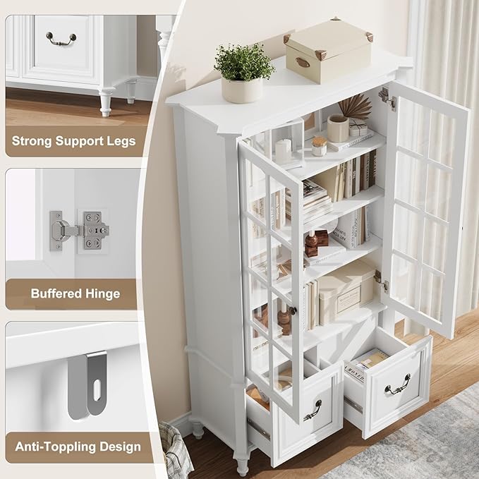 QUW 63" Tall Display Cabinet