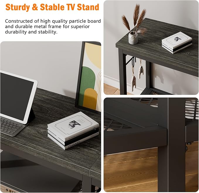 Furologee TV Stand for TVs up to 55 Inch, Entertainment Center