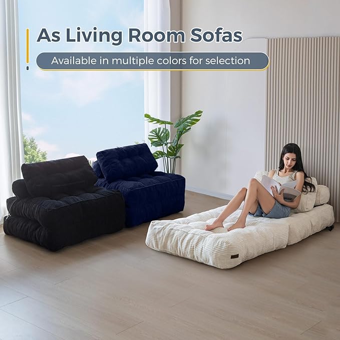 MAXYOYO Folding Sofa Bed, Convertible Sleeper Chair