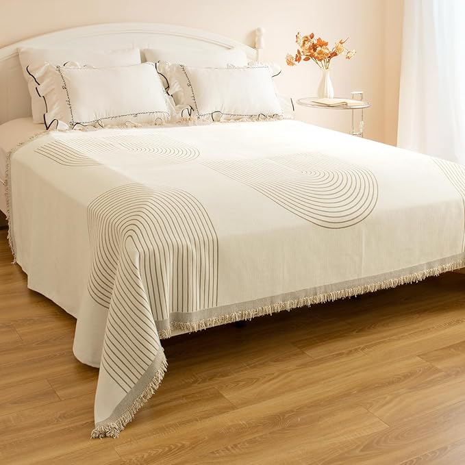 Boho Sofa Covers for 3 Cushion Couch, Chenille Sofa Slipcover for Pets Washable