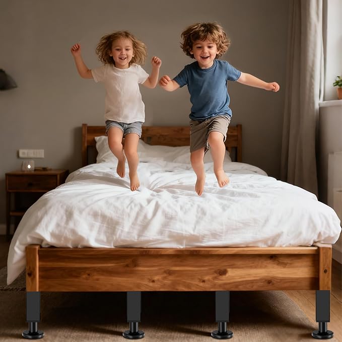Bed Support Legs, 6.2-8 in Heavy Duty Metal Furniture Feet