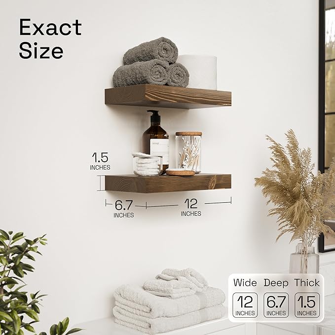 BAOBAB WORKSHOP Solid Wood Floating Shelves