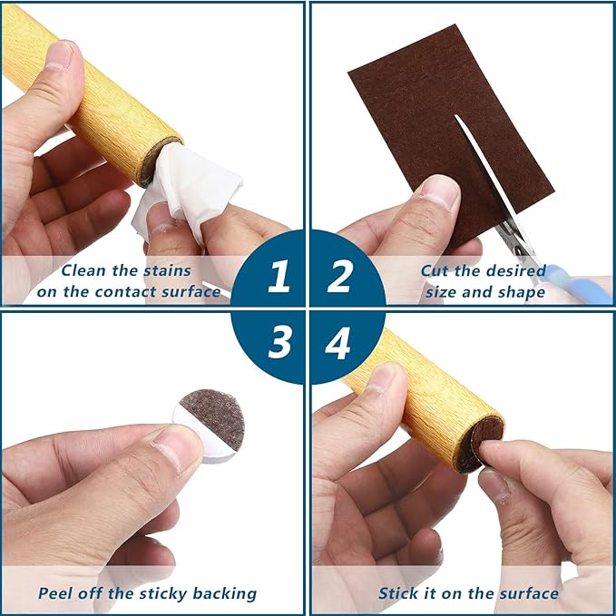 Shappy 2 Packs 120 x 2 x 0.04 Inch Felt Strips