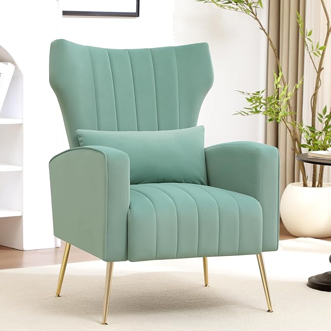 Modern Accent Chair Upholstered Living Room Chair, High Back Arm Chair
