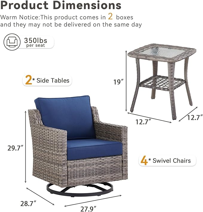 Patio Wicker Chairs Swivel Rocker-Outdoor Swivel Rocker Chair Set of 4