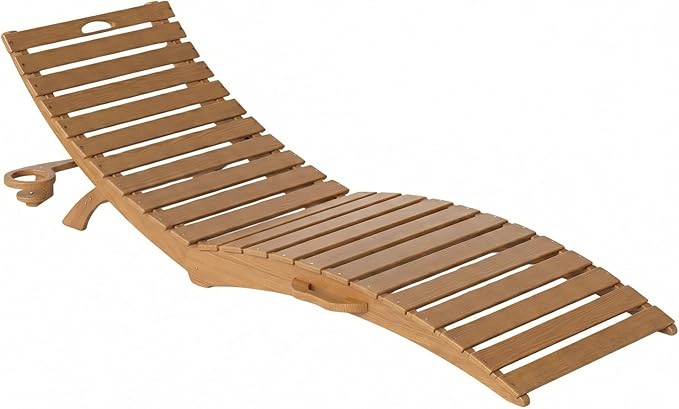 Folding HDPE Outdoor Chaise Lounge