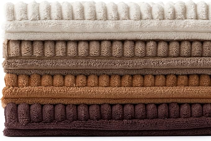 MIULEE Brown Throw Pillow Covers 20x20 Inch Set of 4 Boho Farmhouse Cushion