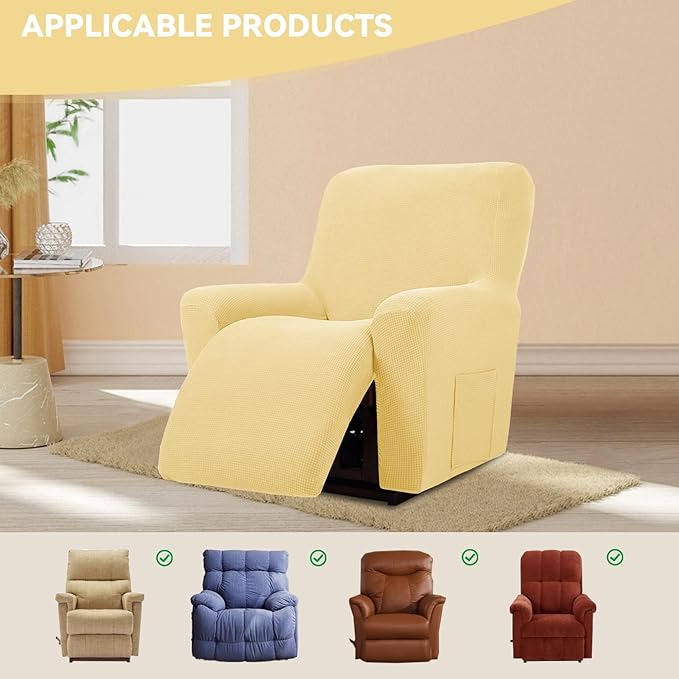 Cupuamon Recliner Chair Covers, Lazy Boy Recliner Covers Stretch Reclining