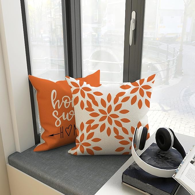 YCOLL Fall Pillow Covers 20x20 Set of 4, Modern Sofa Throw Pillow Cover
