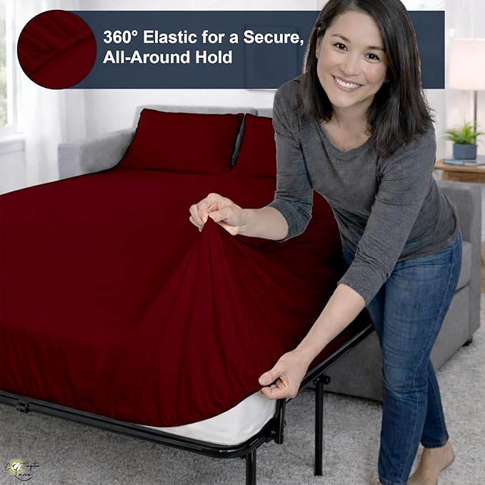 Cottington Lane Sleeper Sofa Sheets Full Size, 4 Piece Premium Quality 100%