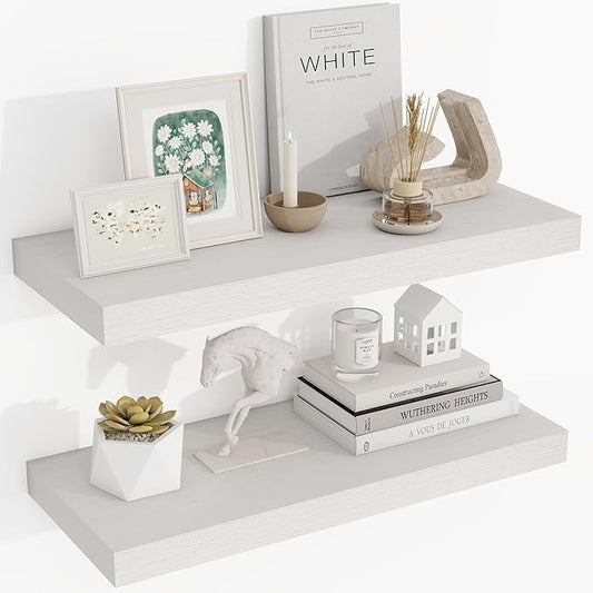 Acovy 24 Inch Floating Shelves, Wooden Shelves