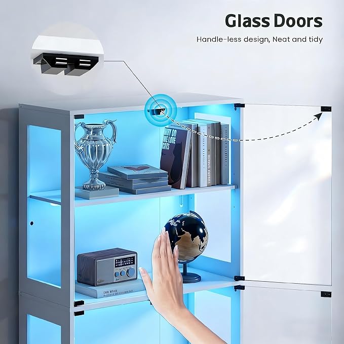 Lamtor Display Cabinet with Glass Doors