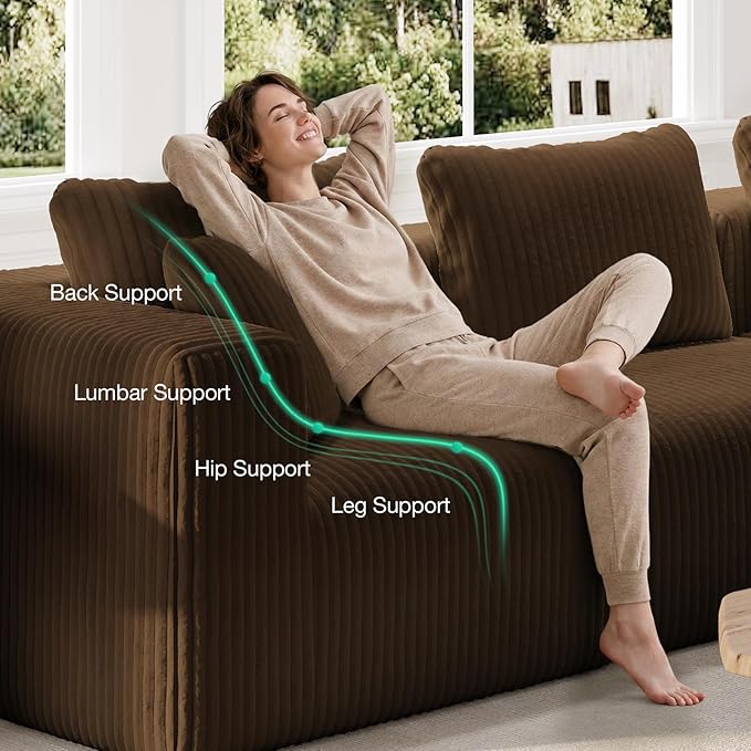 Novilla Modular Sectional Sofa, Modern Cloud Sectional Couch