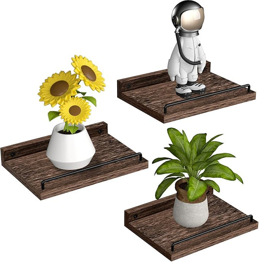 RYOFOBETTO Small Floating Shelf, 6 X 9 Inches Farmhouse Wall Shelves