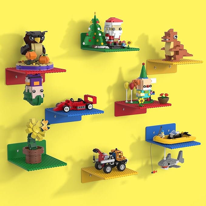 8-Pack Small Floating Shelves for Wall Compatible