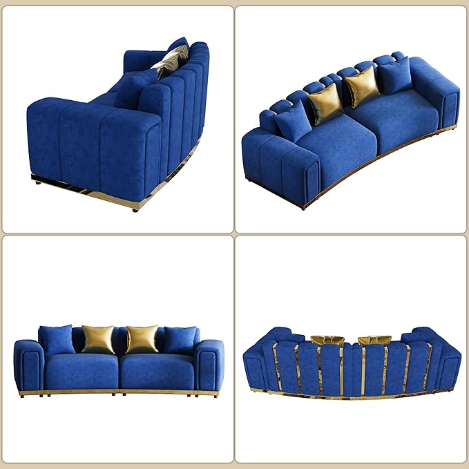 Oversized Velvet Chesterfield Couch