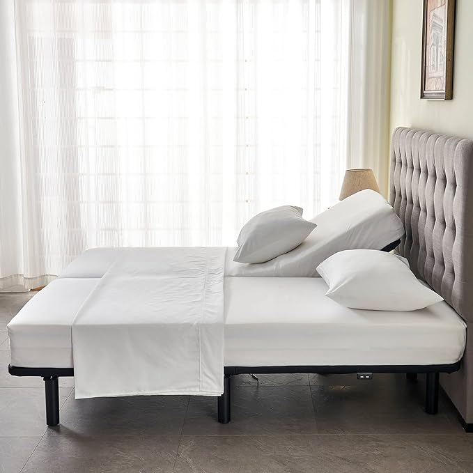 Kingnex Split Queen Sheets for Adjustable Bed Soft 1800 Microfiber 5 Pieces