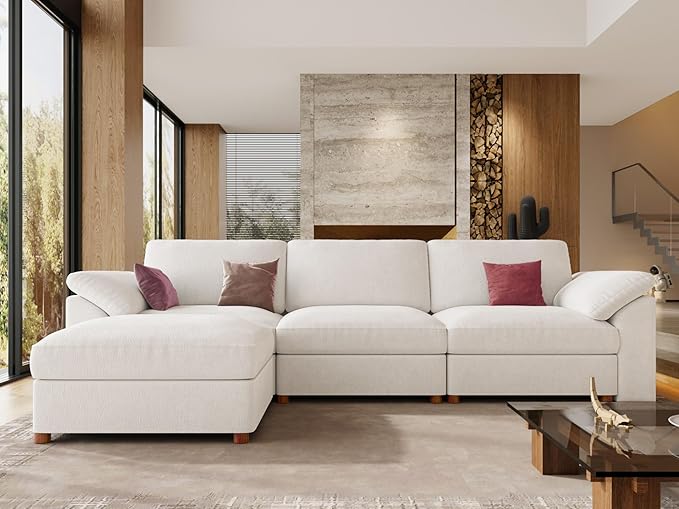 EASE MOOSE Sectional Modular Sofa, Oversized L Shape Sectional Couch Wide Deep