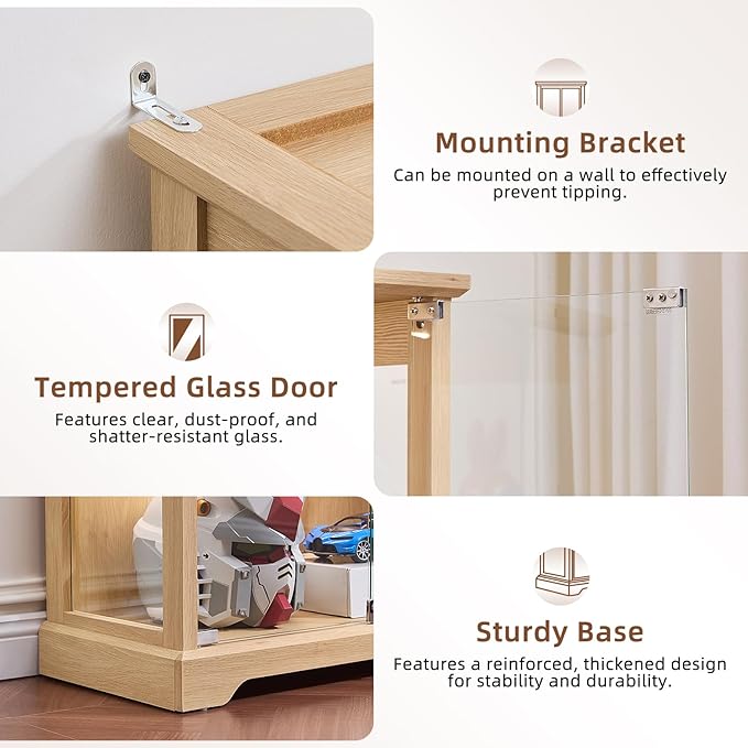 LELELINKY Farmhouse Display Cabinet Set of 2