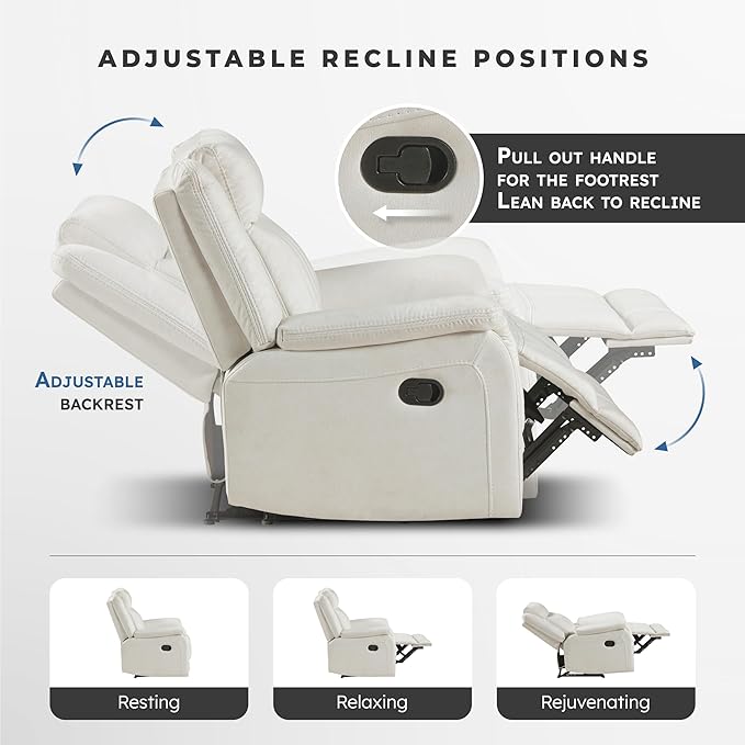 Lexicon Manual Double Reclining Loveseat, Polished Microfiber Manual Wall