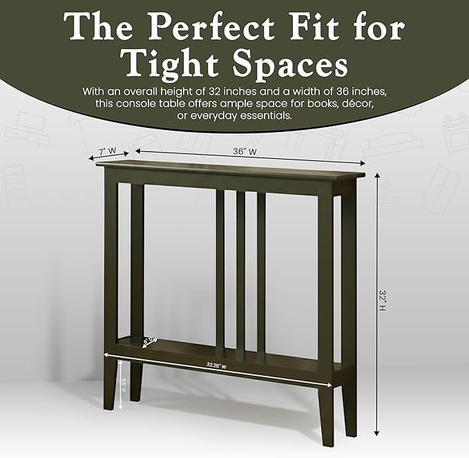 Kings Brand Furniture Narrow Console Table