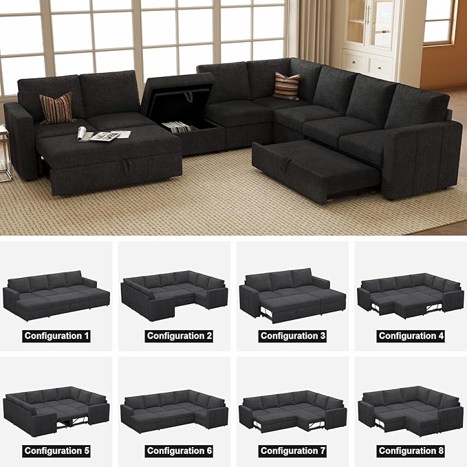 Belffin Modular Sectional Sleeper Sofa