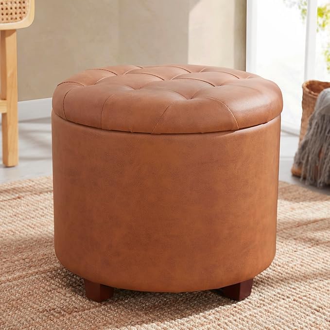 Ornavo Home Round Storage Ottoman