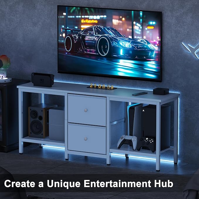 TV Stand Suitable for TVs up to 55 Inches, Entertainment Center