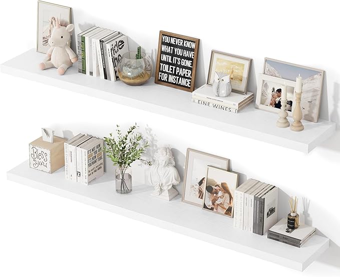 55 Inch Floating Shelves, 12 Inch Deep Floating Shelves