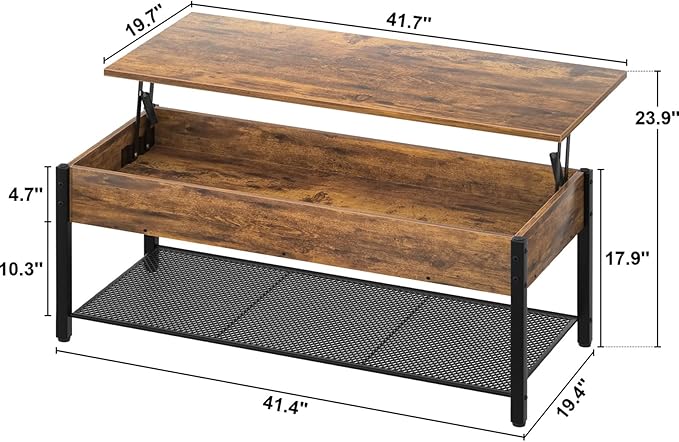 Homieasy 41.7" Lift Top Coffee Table