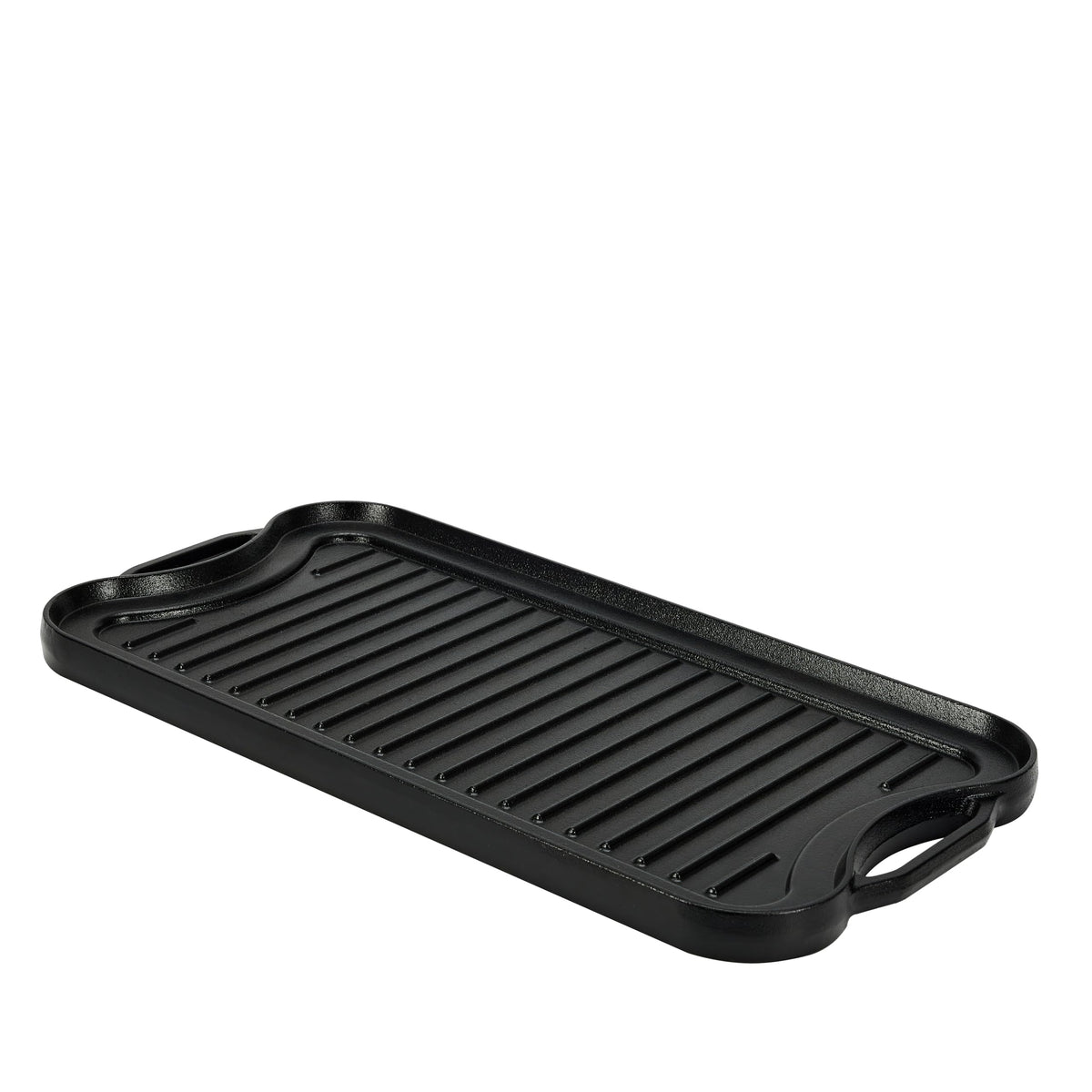 Amazon Basics Pre-Seasoned Cast Iron Reversible Rectangular Grill/Griddle with Even Heat Distribution, Black, 20 x 10.63 x 0.98 inch