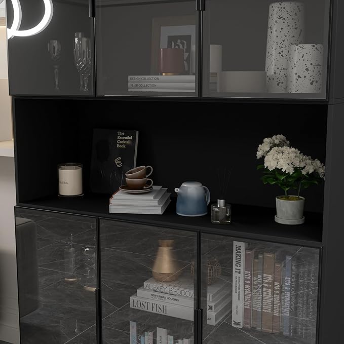 Mekminop Glass Doors Display Cabinet
