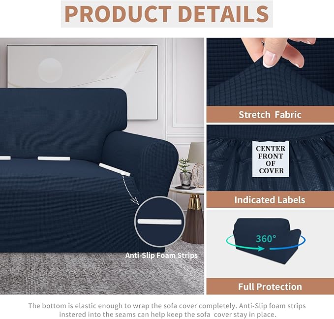 Easy-Going 100% Waterproof Loveseat Couch Cover, Dual Waterproof Sofa Cover
